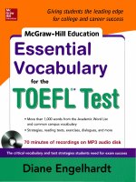 Essential vocabulary for TOEFL test
