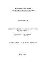 NGHIÊN cứu BIẾN đổi của một số GEN TY THỂ ở BỆNH UNG THư vú 