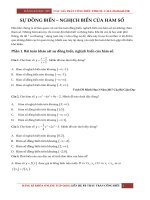 Bài tập trắc nghiệm sự đồng biến và nghịch biến của hàm số   trần công diêu 