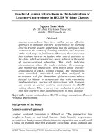 Teacher learner interactions in the realization of learner centeredness in IELTS writing classes 