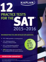 12 practice tests for the SAT  2015 2016 