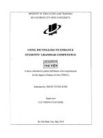 Using dictogloss to enhance students grammar competence 