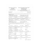 Đề thi tổ hợp vào 10 và đáp án