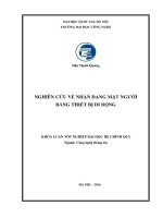 Đồ án tốt nghiệp nghiên cứu về nhận dạng mặt người bằng thiết bị di dộng
