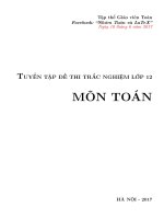 52 đề thi trắc nghiệm môn toán lớp 12
