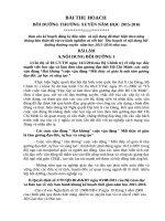 Bài thu hoạch bồi dưỡng thường xuyên năm học 2015 2016 