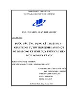 Bước đầu ứng dụng kỹ thuật PCR   giải trình tự hỗ trợ định danh một số loài ong ký sinh dựa trên các gen đích 16s rRNA và COI 