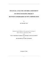 Financial analysis and risk assessment of officebuilding project between subsidiaries of FPT corporation 