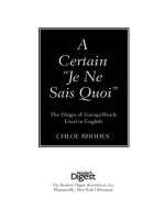 A Certain Je Ne Sais Quoi: The Origin of Foreign Words Used in English