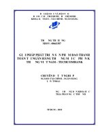 Giải pháp phát triển sản phẩm bao thanh toán tại ngân hàng thương mại cổ phần kỹ thương việt nam   techcombank 
