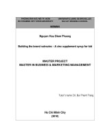 Building the brand nutrozinc   a zinc supplement syrup for kid  master project in business and marketing management 