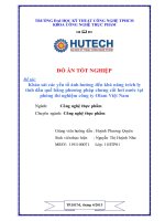 Khảo sát các yếu tố ảnh hưởng đến khả năng trích ly tinh dầu quế bằng phương pháp chưng cất, hơi nước tại phòng thí nghiệm cty olam việt nam