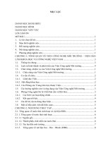 BC THỰC TẬP: Đánh giá hiệu quả xử lý COD trong nước thải sinh hoạt bằng vật liệu ECO – BIO – BLOCK cải tiến trong thiết bị lọc thiếu – hiếu khí quy mô PTN