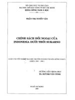Chính sách đối ngoại của indonesia duới thời sukarno  luận văn tốt nghiệp đại học khoa đông nam á học 