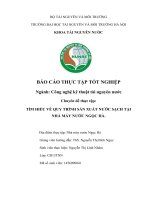 BÁO CÁO THỰC TẬP TỐT NGHIỆP Ngành: Công nghệ kỹ thuật tài nguyên nước