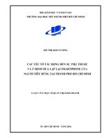 Các yếu tố tác động đến sự phụ thuộc và ý định mua lặp lai smartphone của người tiêu dùng tại thành phố hồ chí minh 