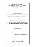 XÂY DỰNG CÁC THÍ NGHIỆM ĐƠN GIẢN NHẰM PHÁT TRIỂN KỸ NĂNG DỰ ĐOÁN CHO TRẺ 5 - 6 TUỔI TRONG HOẠT ĐỘNG KHÁM PHÁ KHOA HỌC