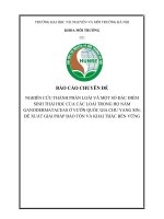BÁO CÁO CHUYÊN ĐỀ NGHIÊN CỨU THÀNH PHẦN LOÀI VÀ MỘT SỐ ĐẶC ĐIỂM SINH THÁI HỌC CỦA CÁC LOÀI TRONG HỌ NẤM GANODERMATACEAS Ở VƯỜN QUỐC GIA CHƯ YANG SIN; ĐỀ XUẤT GIẢI PHÁP BẢO TỒN VÀ KHAI THÁC BỀN VỮNG