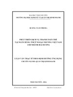 Phát triển dịch vụ thanh toán thẻ tại Ngân hàng TMCP Ngoại thương Việt Nam  Chi nhánh Hải Dương (LV thạc sĩ)