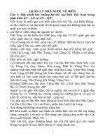 Đề cương QUẢN LÝ NHÀ NƯỚC VỀ BIỂN