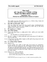 Rau quả  Phương pháp xác định dư lượng thuốc trừ nấm bệnh captan