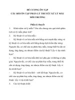 ĐỀ CƯƠNG ÔN TẬP CÂU HỎI ÔN TẬP PHẦN LÝ THUYẾT XỬ LÝ MẪU MÔI TRƯỜNG