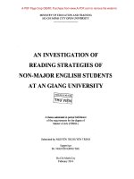 An investigation of reading strategies of non   major english students at an giang university 