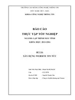 XÂY DỰNG WEBSITE TIN TỨC ĐỒ ÁN THỰC TẬP TỐT NGHIỆP