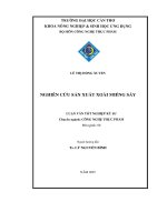Luận văn nghiên cứu sản xuất xoài miếng sấy 