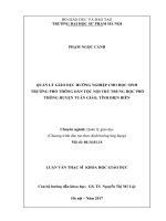 Quản lí giáo dục hướng nghiệp cho học sinh trường phổ thông dân tộc nội trú THPT huyện tuần giáo, tỉnh điện biên 