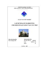 Luận văn lập kế hoạch marketing cho khách sạn golf tại cần thơ 