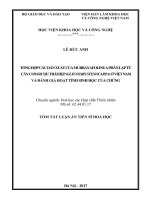Tổng hợp các dẫn xuất của murrayafoline a phân lập từ cây cơm rượu trái hẹp (glycosmis stenocarpa) ở việt nam và đánh giá hoạt tính sinh học của chúng (tt) 