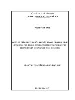Quản lý giáo dục văn hoá truyền thống dân tộc cho học sinh trường phổ thông dân tộc nội trú trung học phổ thông huyện Mường Nhé tỉnh Điện Biên