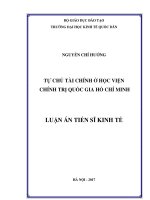 Tự chủ tài chính ở học viện chính trị quốc gia hồ chí minh 
