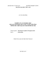 Nghiên cứu cơ sở khoa học đề xuất giải pháp tiêu nước và quy mô công trình tiêu trên địa bàn thành phố hà nội (tt)
