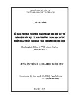 Sử dụng phương tiện trực quan trong dạy học một số khái niệm hóa học cơ bản ở trường trung học cơ sở nhằm phát triển năng lực thực nghiệm cho học sinh 