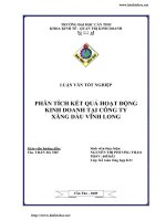Luận văn phân tích kết quả hoạt động kinh doanh tại công ty xăng dầu vĩnh long 