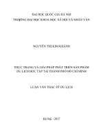 Thực trạng và giải pháp phát triển sản phẩm du lịch học tập tại thành phố hồ chí minh