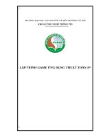 LẬP TRÌNH GAME ỨNG DỤNG THUẬT TOÁN A