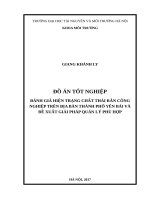 ĐÁNH GIÁ HIỆN TRẠNG CHẤT THẢI RẮN CÔNG NGHIỆP TRÊN ĐỊA BÀN THÀNH PHỐ YÊN BÁI VÀ ĐỀ XUẤT GIẢI PHÁP QUẢN LÝ PHÙ HỢP