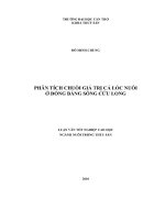 Luận văn phân tích chuỗi giá trị cá lóc nuôi ở đồng bằng sông cửu long 