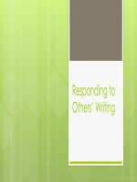 01 05 responding to others writing presentation 