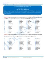 Bí quyết chinh phục bài tập phát âm - Đề bài - tiếng anh 12