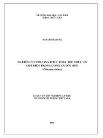 Luận văn nghiên cứu phương thức thay thế thức ăn chế biến trong ương cá lóc đen 