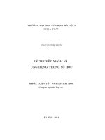 Lý thuyết nhóm và ứng dụng trong số học (Khóa luận tốt nghiệp)
