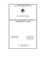 Luận văn phân tích tình hình tài chính tại eximbank cần thơ