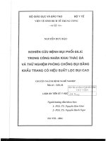 Nghiên cứu bệnh bụi phổi silic trong công nhân khai thác đá và thử nghiệm phòng chống bụi bằng khẩu trang có hiệu suất lọc bụi cao 