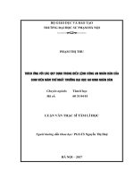 Thích ứng với các quy định trong điều lệnh công an nhân dân của sinh viên năm nhất trường đại học an ninh nhân dân 