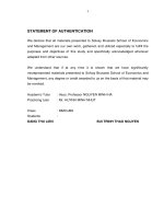 Improvement in service quality of duc viet cargoteam forward to the international intergration trend 