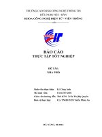 BÁO CÁO THỰC TẬP TỐT NGHIỆP  KIẾN TRÚC NHÀ PHỐ